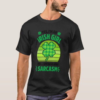 T-shirt Oui Je suis une Irlandaise Fille Drôle Saint Patri