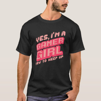 T-shirt Oui Je Suis Une Joueuse Vidéo Gamer Gif