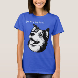 T-shirt Oui, je suis une maman de chien T Shirt montre l'a