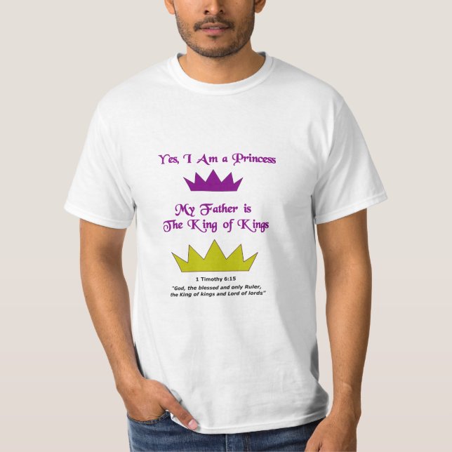 T-shirt Oui, je suis une princesse (Devant)