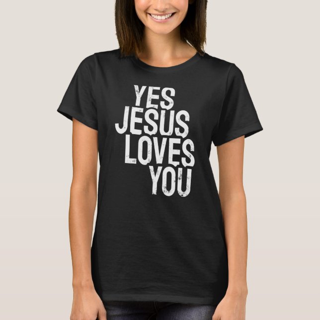 T-shirt Oui Jésus t'aime (Devant)