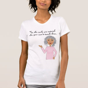 T-shirt "Oui, les boucles sont naturelles", cheveux boucl