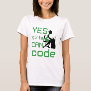 T-shirt Oui Les Filles Peuvent Coder Une Programmatrice Fe