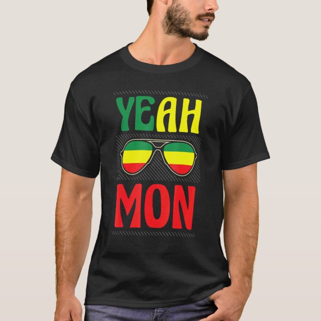 T-shirt Oui Mon Jamaïcain Pour Un Drapeau National Jamai (Devant)