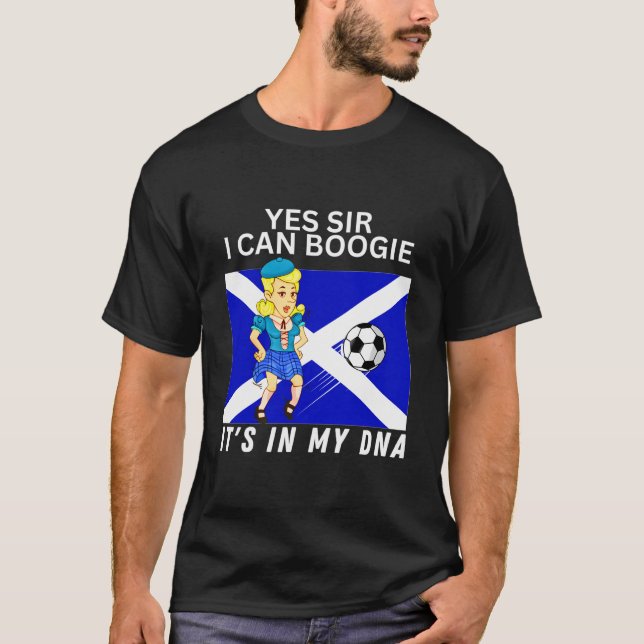 T-shirt Oui Monsieur Je Peux Boogie Scotland Girl Love Foo (Devant)