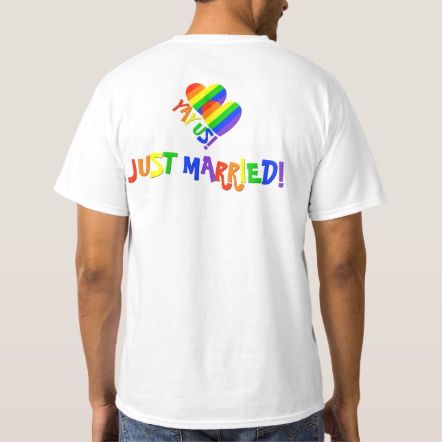 T-shirt OUI, NOUS ! Les Couples Gay Fierté Juste Marié T C (Dos)