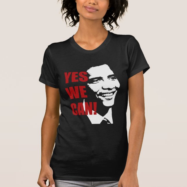 T-shirt Oui nous pouvons chemise de Barack Obama (Devant)