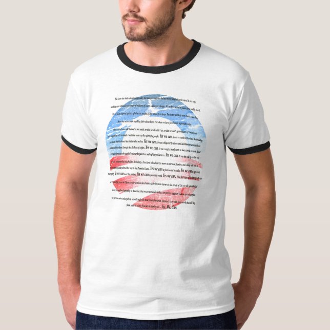 T-shirt Oui nous pouvons texte (Devant)
