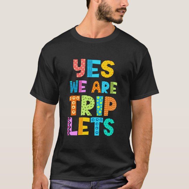 T-shirt Oui Nous Sommes Des Triplés (Devant)