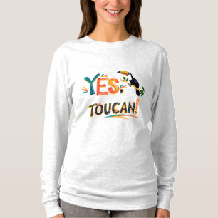 T-shirt Oui Toucan - Foncé de la jungle de base à manches