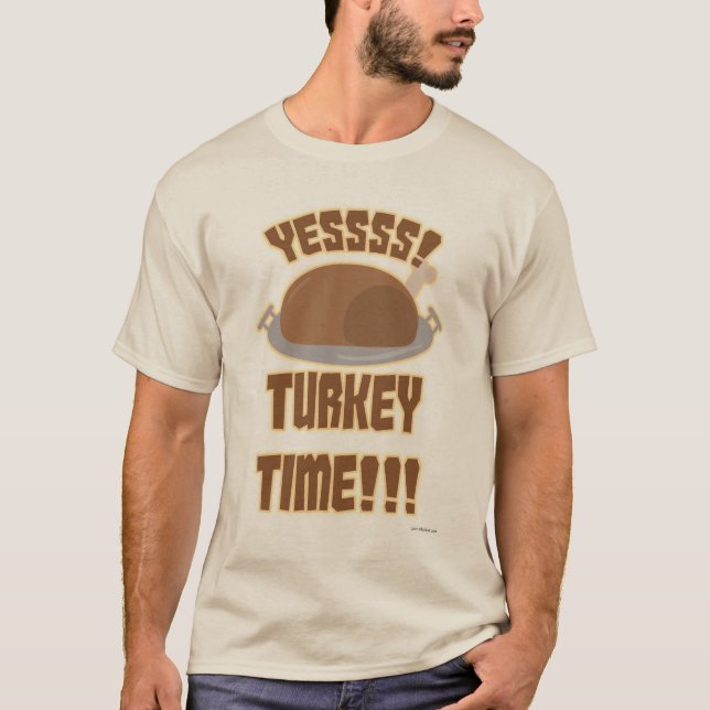 T-shirt Oui Turquie Temps Fun Thanksgiving Slogan (Devant)