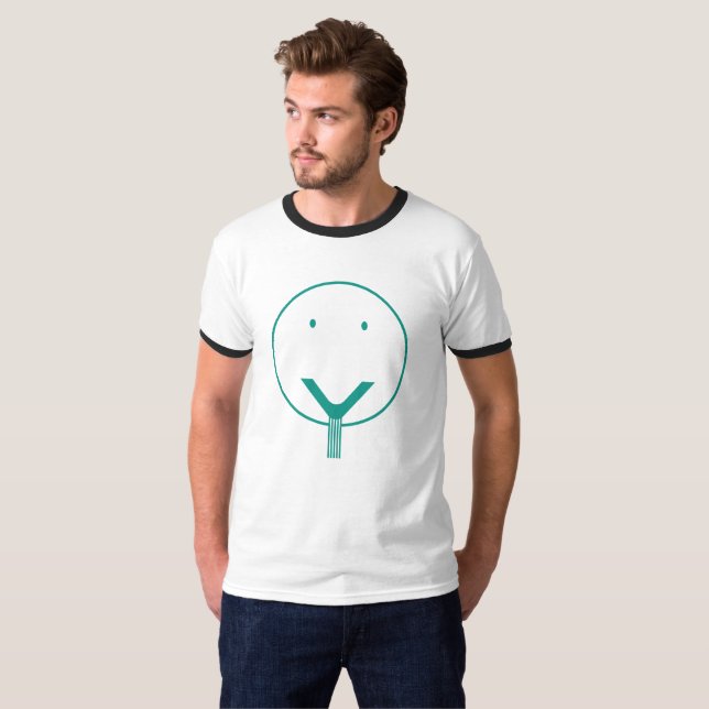 T-shirt Oui visage - Vert, T-shirt. (Devant entier)