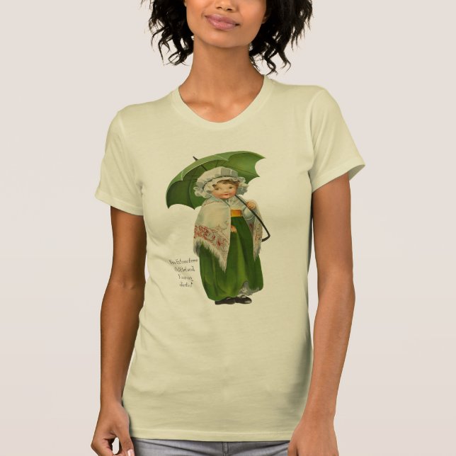 T-shirt Ould Irlande Irlandaise Umbrella Girl (Devant)