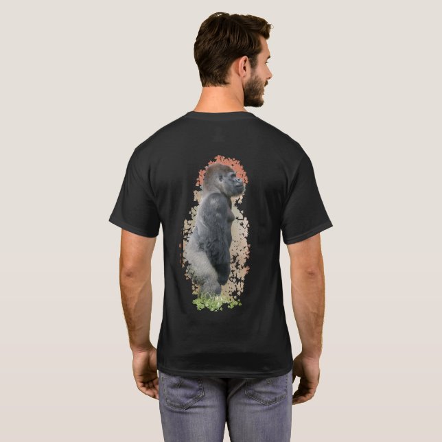 T-shirt Oumbi debout – Force du dos argenté (Dos entier)