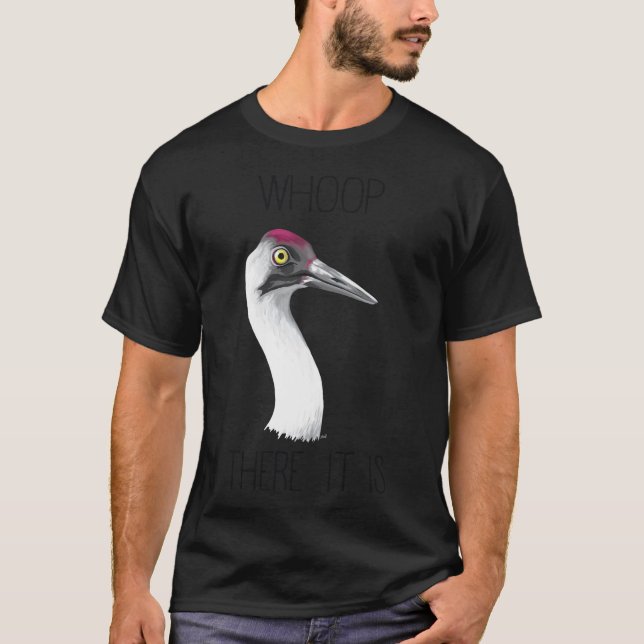T-shirt Oups Là C'Est (Grue Blanche) (Devant)