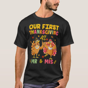 T-shirt Our First Thanksgiving M. et Mme Couple Married 2