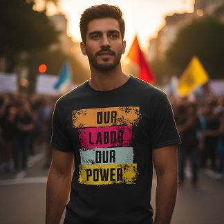 T-shirt Our Labor Our Power Vintage Grunge Activism