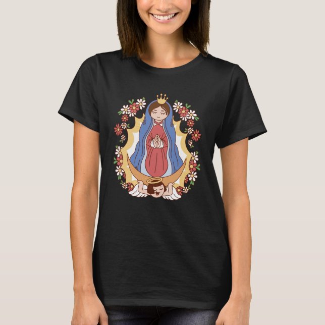 T-shirt Our Lady Of Guadalupe Saint Virgin Mary Gracias Ma (Devant)