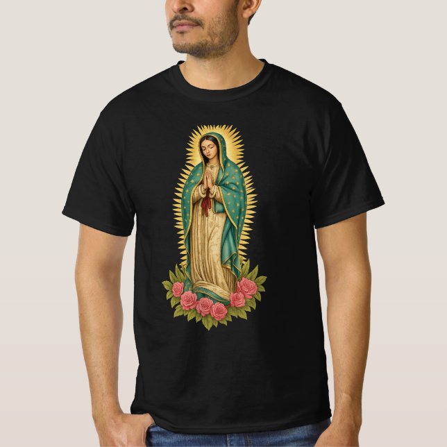 T-shirt Our Lady of Guadalupe : Virgin Mary Christian (Devant)