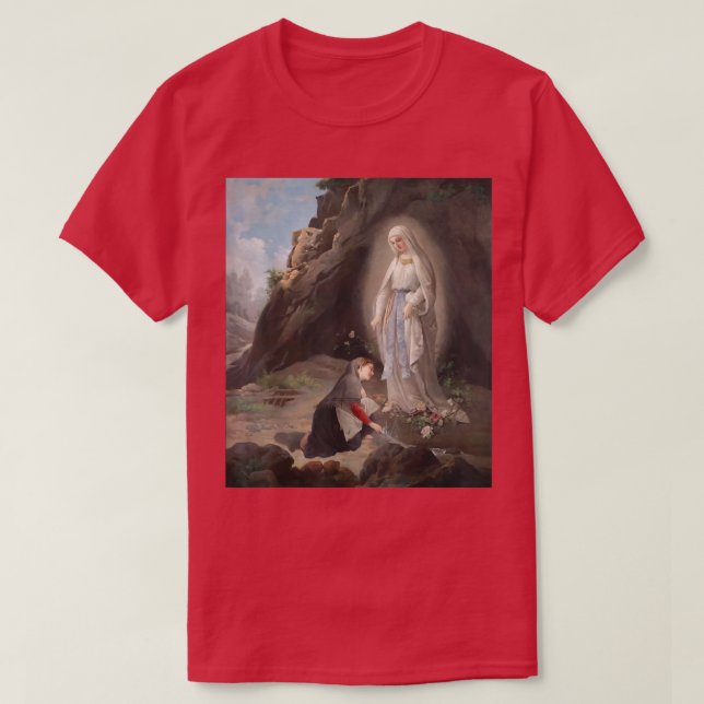 T-shirt Our Lady of Lourdes St Bernadette Immaculate Mary  (Design devant)