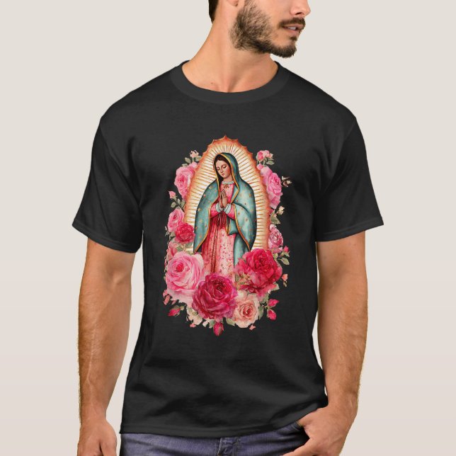T-shirt Our Lady Virgen De Guadalupe Saint Virgin Mary Nk  (Devant)
