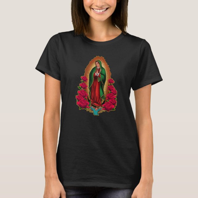 T-shirt Our Lady Virgen De Guadalupe Virgin Mary Catholic  (Devant)