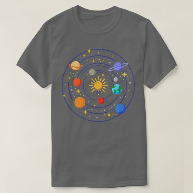 T-shirt Our Solar System Science Education - Cosmology Con (Design devant)