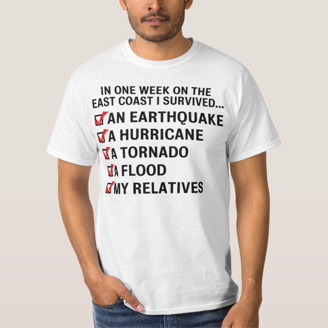 T-shirt Ouragan Irène/chemise de valeur survie de Côte Est (Devant)
