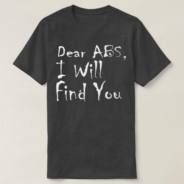 T-shirt Ours Abs Je Vous Trouverai Drôle Abs Exercice (Design devant)