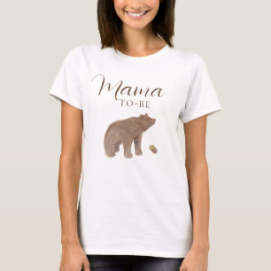T-shirt Ours animal forestier Baby shower d'automne Mama s