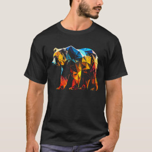 T-shirt Ours animaux sauvages art Motif animal poster de a