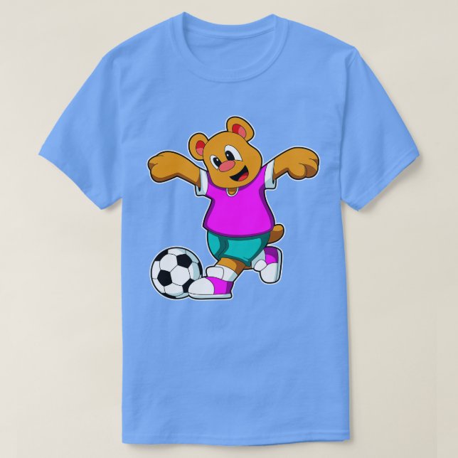 T-shirt Ours au sport avec soccer (Design devant)