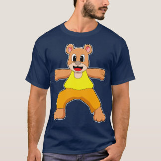 T-shirt Ours au yoga en position debout