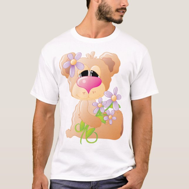 T-shirt Ours Aux Fleurs Solaires (Devant)