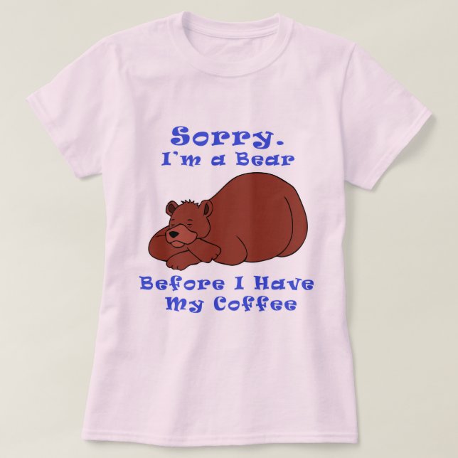 T-shirt Ours Avant Café (Design devant)
