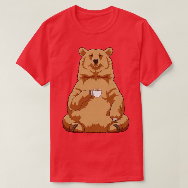 T-shirt Ours avec la coupe de café (Design devant)