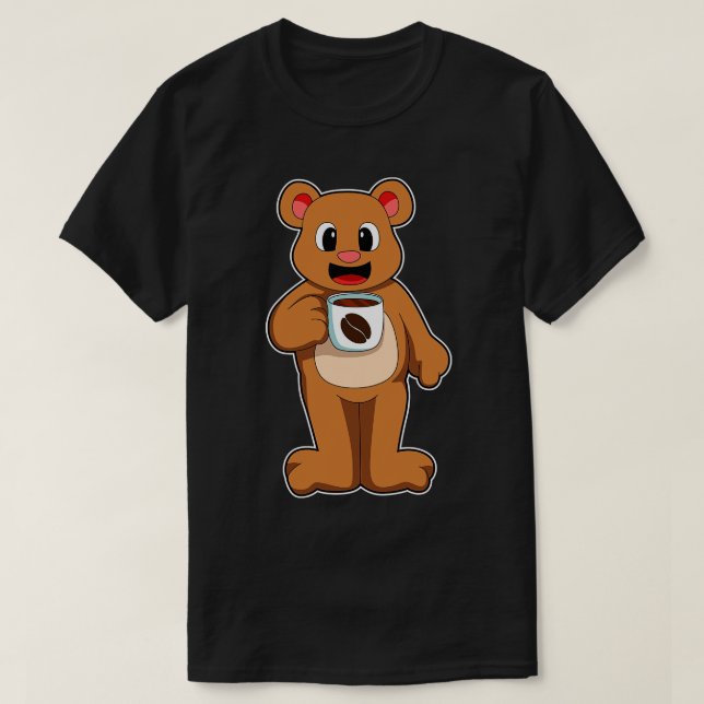 T-shirt Ours avec la coupe de café 1 (Design devant)