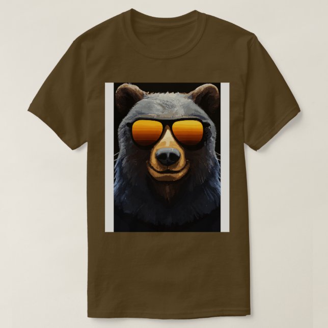 T-shirt Ours avec lunettes de soleil 1 (Design devant)