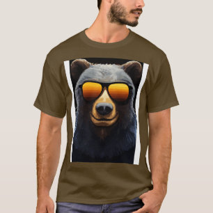 T-shirt Ours avec lunettes de soleil 1