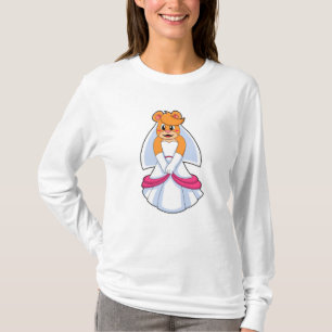 T-shirt Ours avec robe de mariée et voile