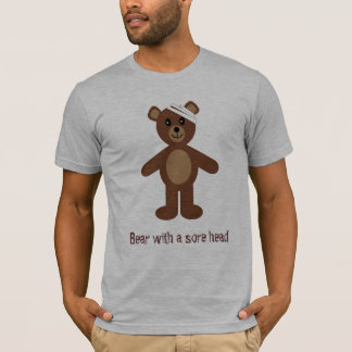 T-shirt Ours avec une tête endolorie