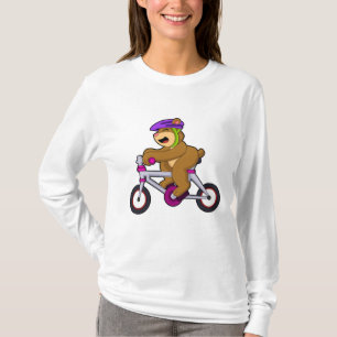 T-shirt Ours avec vélo et casque