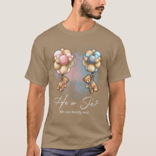 T-shirt Ours Ballons Nous Pouvons Attendre Attente Sexe Ré