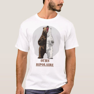T-shirt OURS BIPOLAIRE ! - humour psy décalé