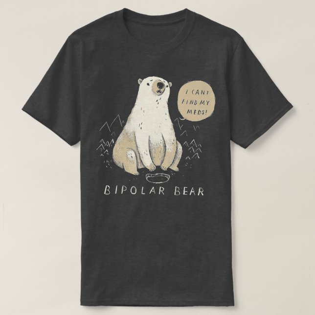 T-shirt ours bipolaire ours polaire bipolaire ours bipolai (Design devant)