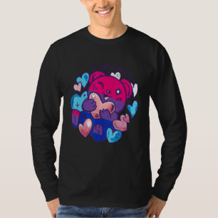 T-shirt Ours bisexuel Je vole des cœurs Bisexualité LGBTQ