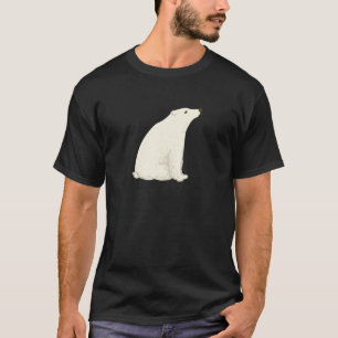 T-shirt Ours blanc comme symbole canadien national de