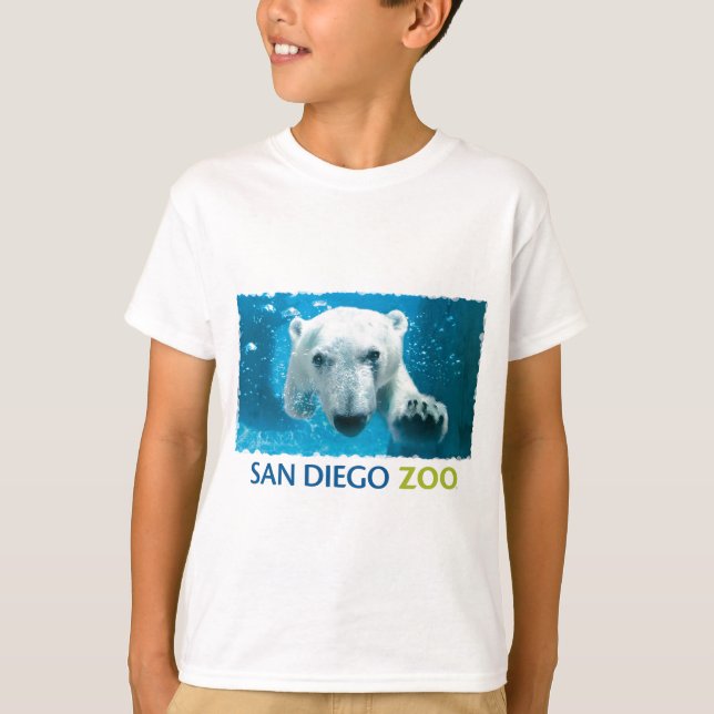 T-shirt Ours blanc de zoo de San Diego (Devant)