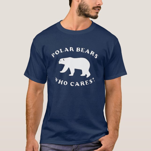 T-shirt Ours blancs qui s'inquiète ? (Devant)