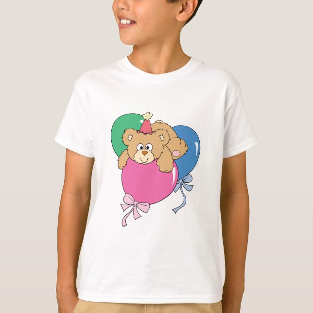 T-shirt Ours Blonde d'anniversaire mignon (Devant)